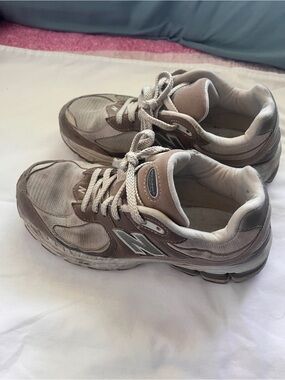 New Balance Taupe and Light Gray Men's Running Sneakers
